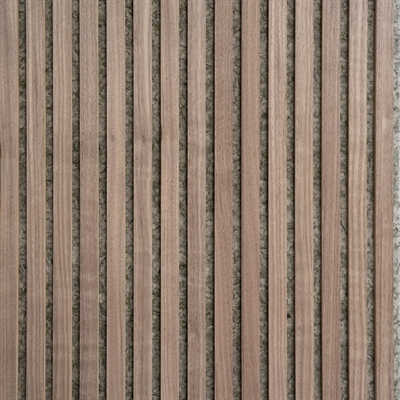 Akustikpanel Green Option - Valnød med brun MDF 60 x 240 cm