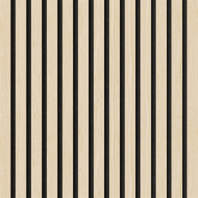 Brandhæmmende akustikpanel - Hvid egefiner-look 60 x 248 cm