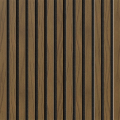Brandhæmmende akustikpanel - Amerikansk valnødfiner-look 60 x 248 cm