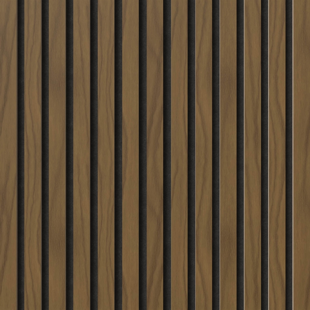Brandhæmmende akustikpanel - Amerikansk valnødfiner-look 60 x 248 cm