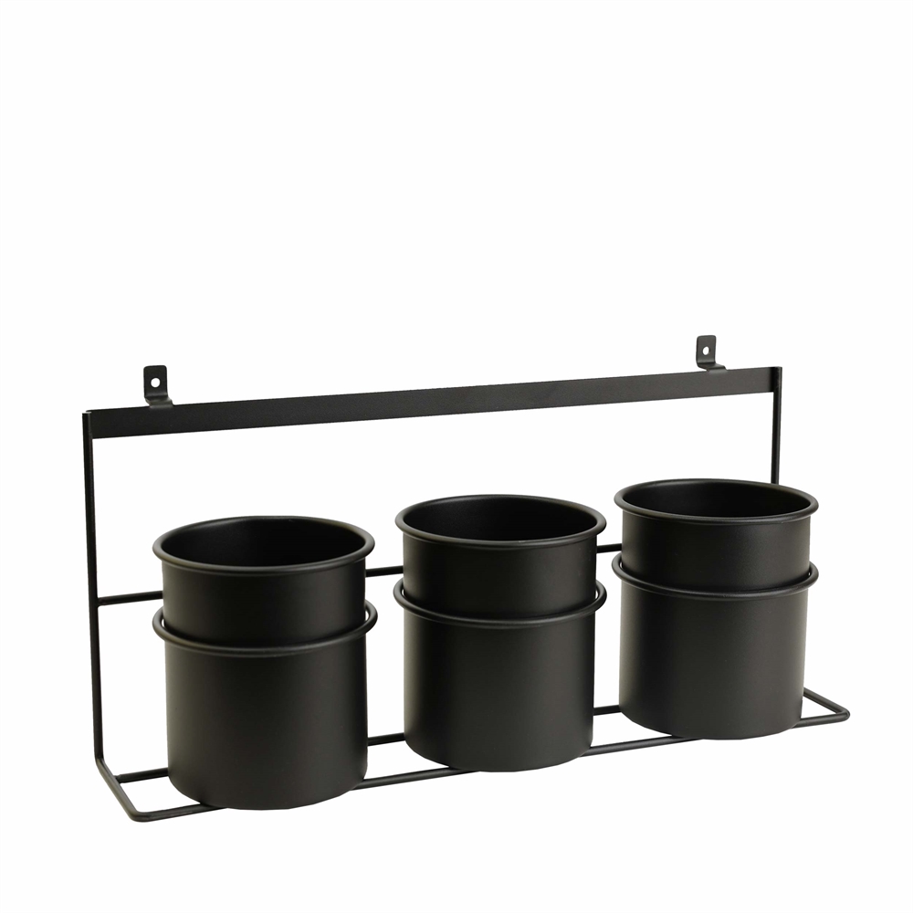 Sort universal opbevaring tredelt