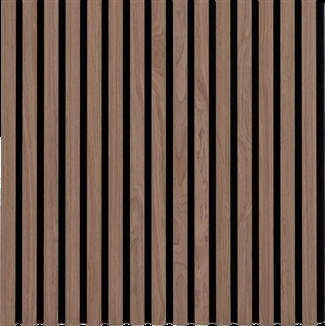 Akustikpanel - Mørk valnød look 60 x 240 cm