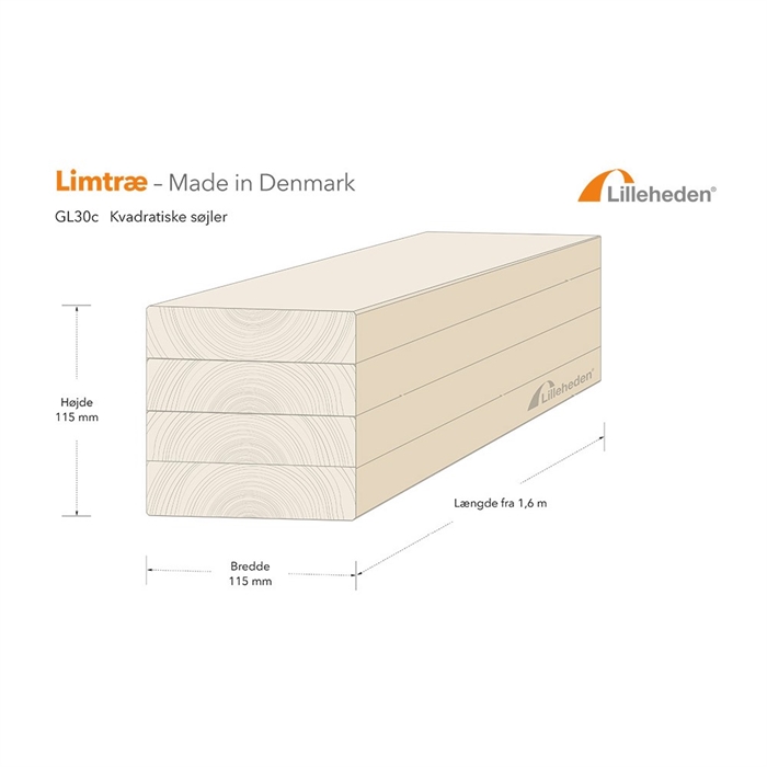 115 x 115 mm limtræsstolpe