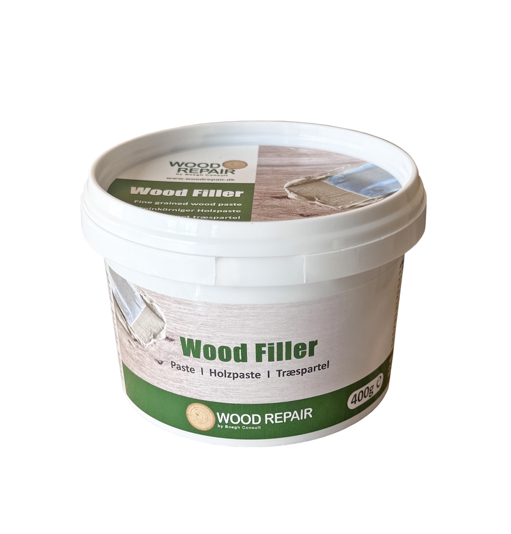 Wood Filler Spartelmasse 400 g. inkl. Spartelværktøj