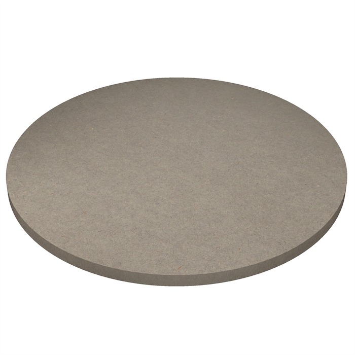Rund lysegrå Valchromat MDF